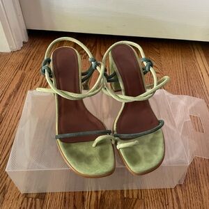 Alohas Grace Green Strappy Sandals